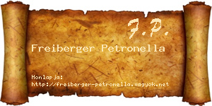 Freiberger Petronella névjegykártya